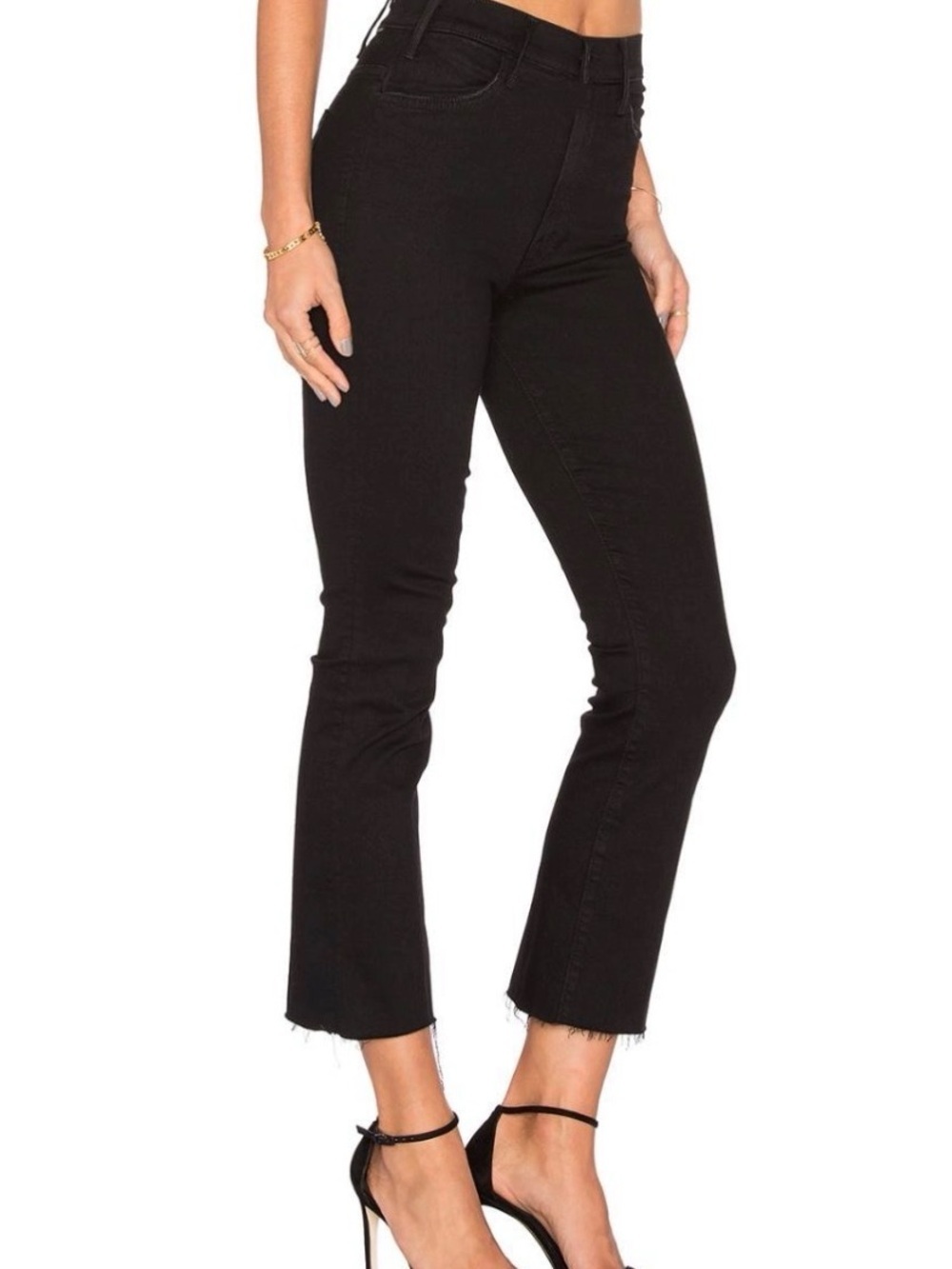 MOTHER THE HUSTLER ANKLE FRAY -Not guilty- black Jeans size 25